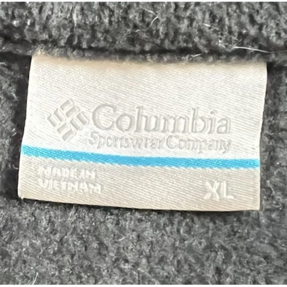 Columbia Full Zip Fleece Jacket Men's Size L Large Black